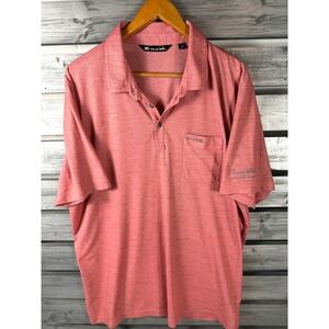 Travis Mathew Shirt Mens 2XL Short Sleeve Red Polo Ocean Club Paradise island